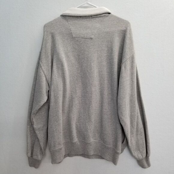 Nautica Sweatshirt Men's Medium Quarter Zip Gray - Picture 4 of 6